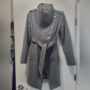 Guess Sz Small Grey Wool Winter Jacket